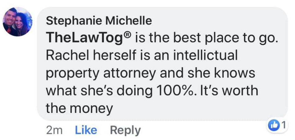 Stephanie Michelle testimonial for intellectual property attorney Rachel Brenke